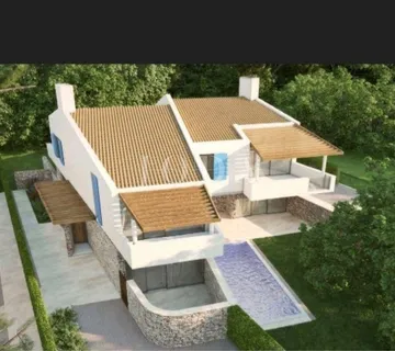 Labin, okolica, dvojna Villa u novogradnji - cover