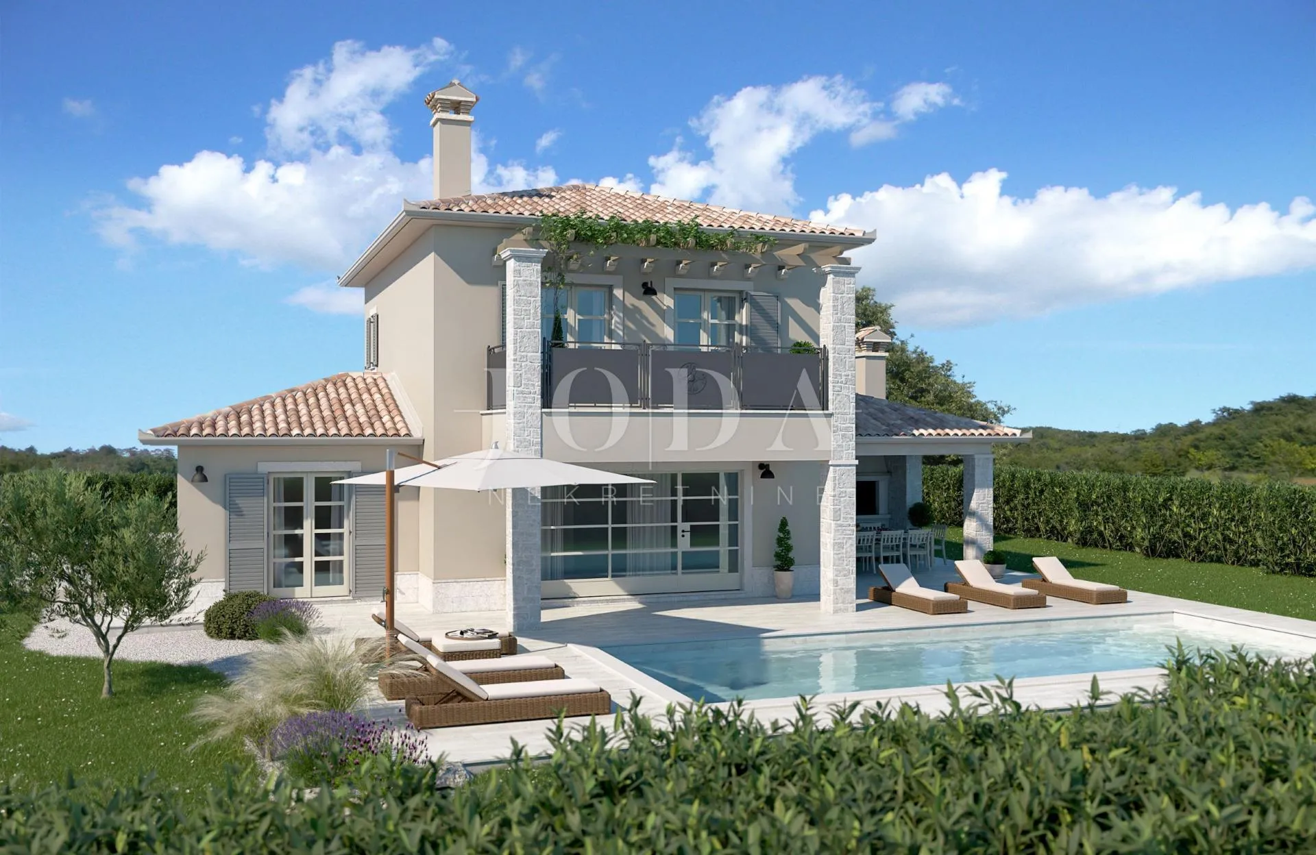 Labin, okolica, kuća za odmor sa bazenom na mirnoj lokaciji - cover