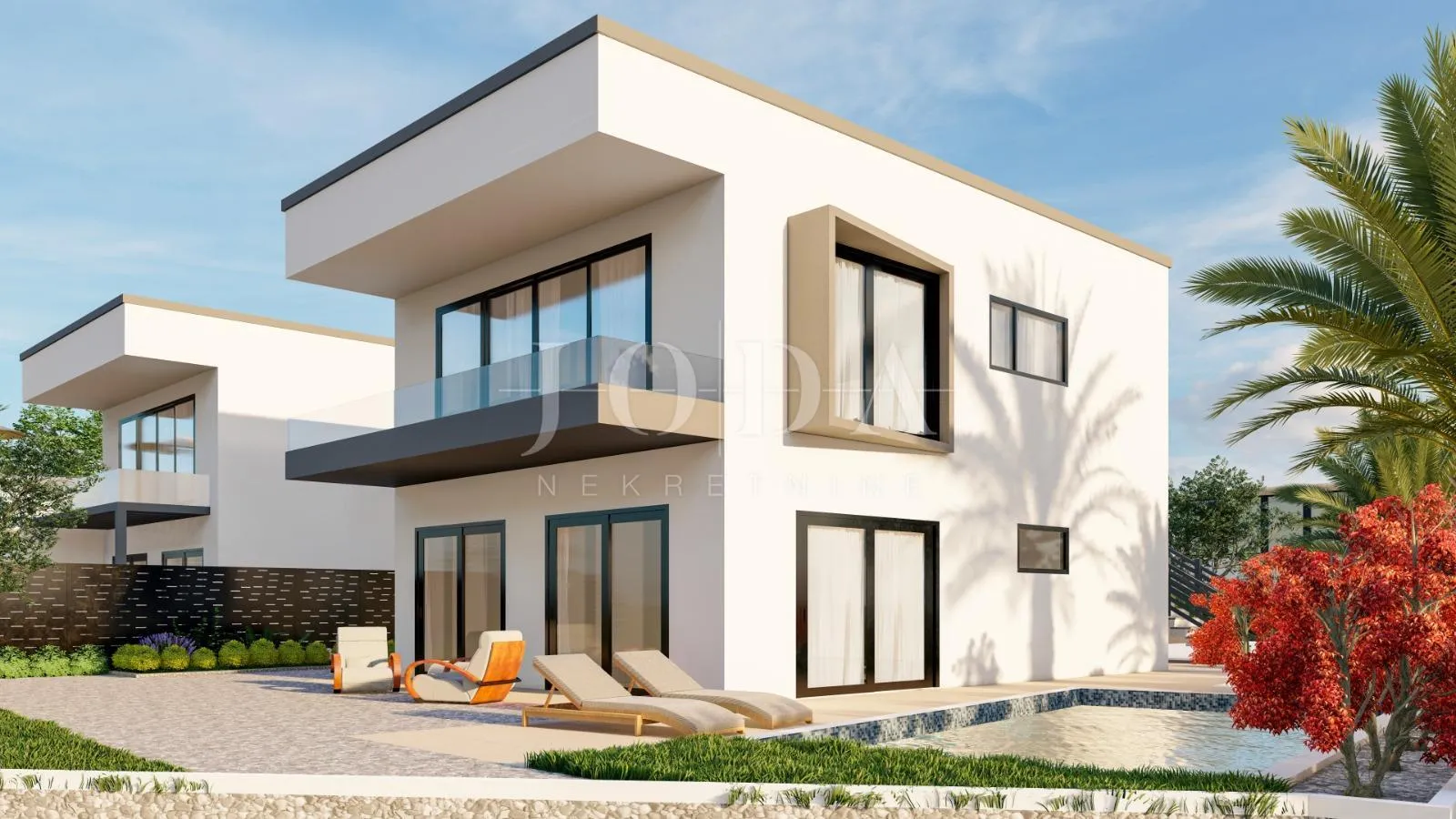 Villa s bazenom i pogledom na more na otoku Krku  - cover