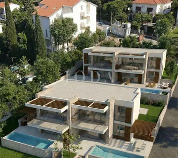 Selce luksuzne moderne vile s bazenom i pogledom na more - cover