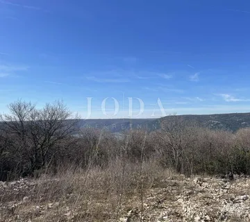 Labin, okolica, građevinsko zemljište sa pogledom na more - cover