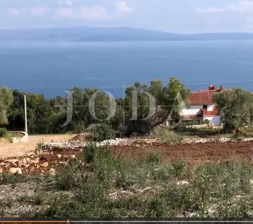 Labin, okolica, zemljište sa dozvolom za gradnju Ville sa pogledom na more - Ravni, Raša