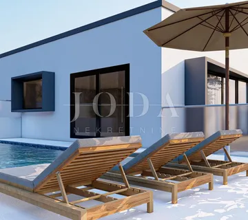 Villa s bazenom i pogledom na more na otoku Krku  - cover