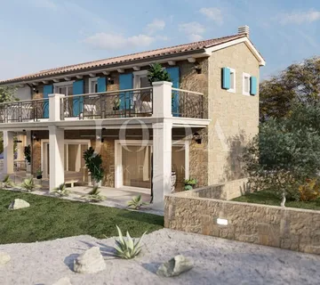 ISTRA – RABAC Mediteranska kuća s bazenom i pogledom na more - cover