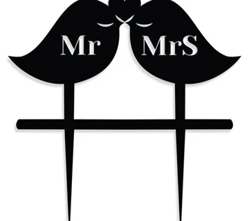 Toper za vjenčanu tortu – Mr & Mrs - cover