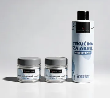 Acrylic Pro Trio – Tekućina + 2 Praha za akril Set - Zagreb