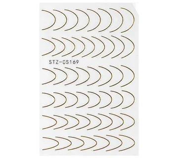 Nail Sticker – Sleeky French – Gold - Zagreb