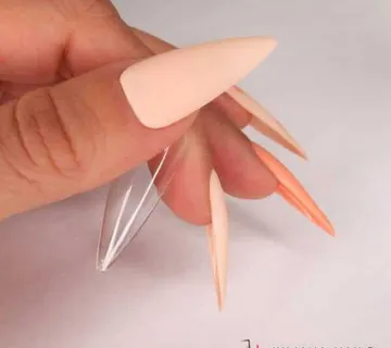 Press-On Full Cover Tipse prozirne – Stiletto duge (100 pcs.) - Zagreb