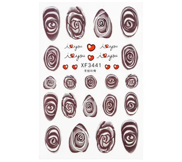 Nail Sticker – Rose Whisper – Grey - Zagreb