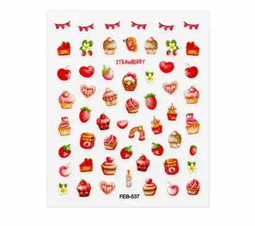 3D Nail Stickers Cupcakes - Zagreb
