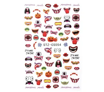 Nail Sticker - Creepy Halloween 7 - Zagreb