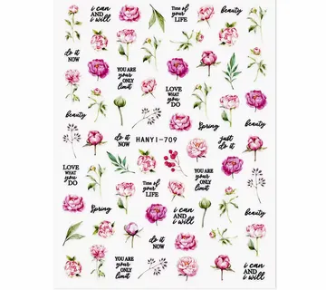 Nail Stickers – Spring Peonies - Zagreb