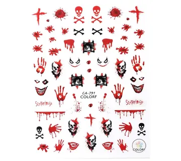 Nail Sticker - Creepy Halloween 5 - Zagreb