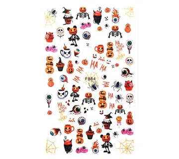 Nail Sticker - Creepy Halloween 4 - Zagreb