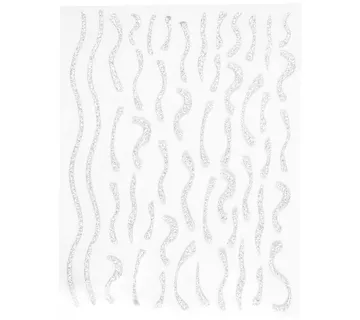 Nail Sticker – Silver Sparkle 5 - Zagreb