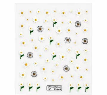3D Nail Stickers Sweet Daisies Small - Zagreb