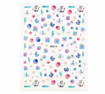 Nail Stickers – Pastel Shell and Seahorse - Zagreb