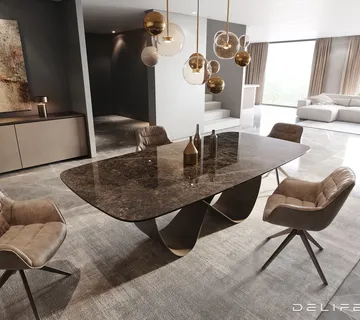 Blagovaonski stol Edge 240x120cm, Materijal: Keramika na staklu - cover