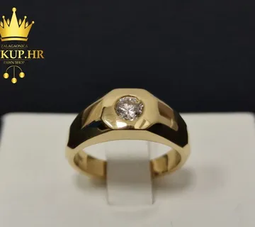 ZLATNI PRSTEN SA DIJAMANTIMA 12.75G .750 (18K) / R1, RATE !! - cover