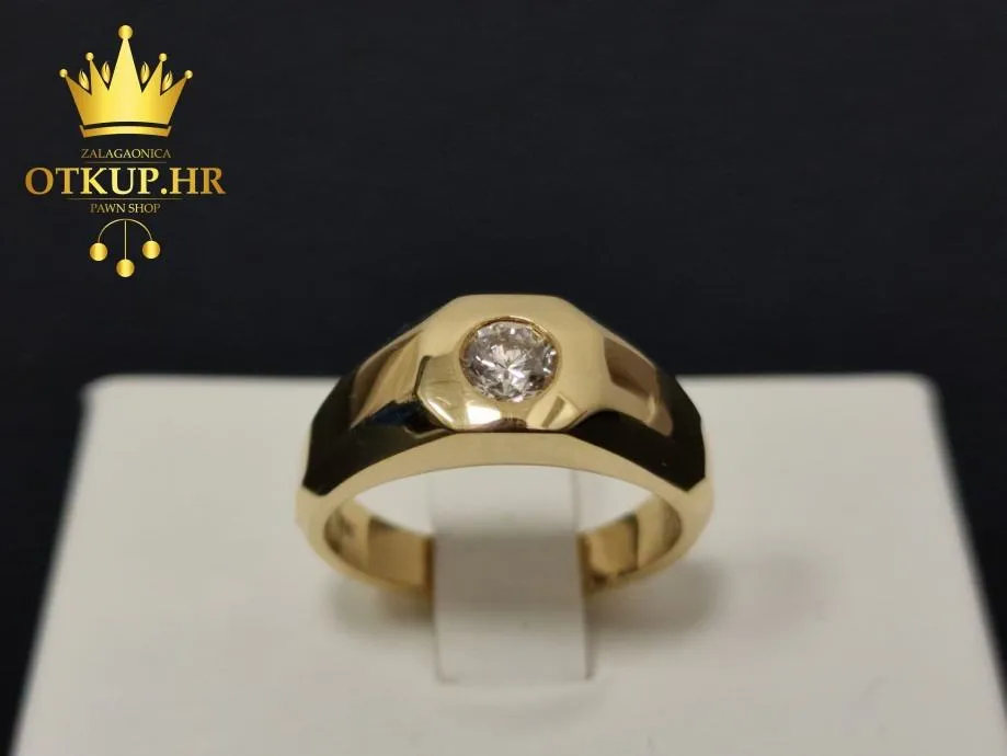 ZLATNI PRSTEN SA DIJAMANTIMA 12.75G .750 (18K) / R1, RATE !! - cover