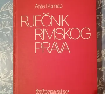Ante Romac – Rječnik rimskog prava - cover