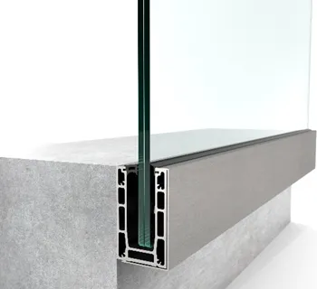 Kontinuirana aluminijska vodilica za staklene ograde BV 8900 S - cover