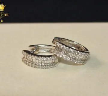 ZLATNE NAUŠNICE S DIJAMANTIMA cca 0,90ct + certifikat / R1, RATE !! - cover