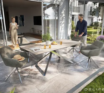 Outdoor stol Edge 200x100cm, Materijal: Keramika Travertino Bianco - cover