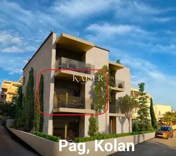 Mandre, Otok Pag – Prostrani 2S+DB stan (S4) na 1. katu s lođom, balkonom i parkingom, 81,88 m² NKP - Mandre, Kolan