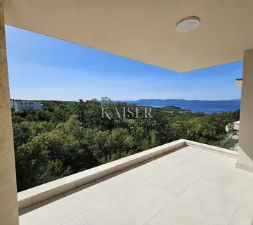 Krk, Njivice - stan novogradnja 80m2, 2S+DB, pogled more - cover