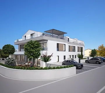 Istra - Poreč, nova kuća u nizu sa dvorištem