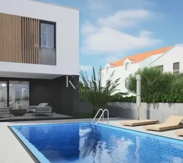 Vodice - PROJEKT-Luksuzna moderna vila s bazenom i garažom 300 metara od mora - cover