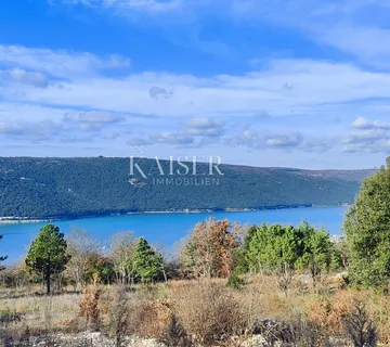 Istra, Labin - građevinsko zemljište s pogledom na more, 900 m2 - cover