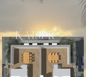 Krk -dvoetažni stan 140 m2 s krovnom terasom i bazenom