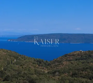 Opatija, Brseč - građevinsko zemljište, 1 286 m2, 2 km od plaže - Brseč, Mošćenička Draga
