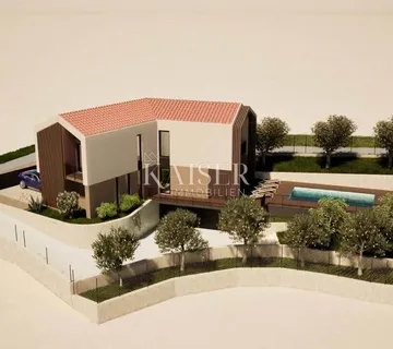 Istra, Hum- građevinsko zemljište s građevinskom dozvolom i projektom - Hum, Buzet