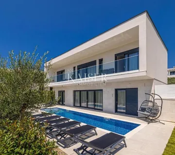Krk, okolica - luksuzna villa 199m2, pogled na more