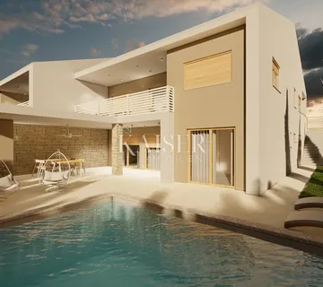 Istra, Vodnjan- moderna dvojna vila 260m2 s bazenom u mirnom okruženju