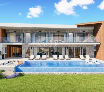 Istra - Poreč, moderna dizajnerska vila pogled more - cover