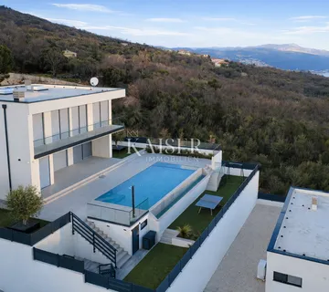 Istra, Rabac - luksuzna vila s panoramskim pogledom na more, 233 m2 - cover