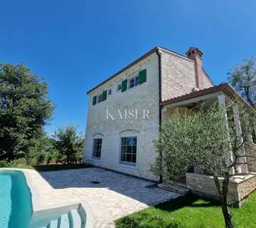 Istra, Vižinada, rustikalna kamena vila s bazenom - cover
