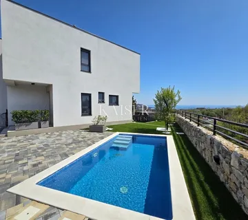 Krk, Kornić - moderna villa sa pogledom na more - Kornić, Krk