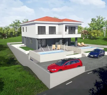 Otok Krk, Malinska- moderna dvojna kuća 120m2 blizu mora - cover