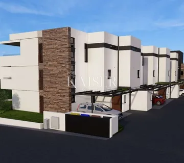 Umag,Istra, kuće u nizu u novogradnji, pogled na more - cover