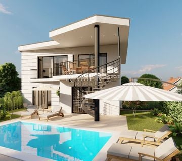 Otok Krk, Malinska - Luksuzna dvojna kuća sa privatnim bazenom 177 m2 - cover