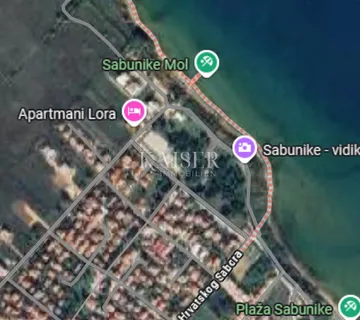PRIVLAKA, SABUNIKE – GRAĐEVINSKO ZEMLJIŠTE 400M OD PJEŠČANE PLAŽE - cover