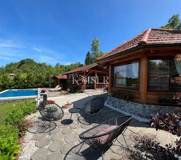 Ravna Gora, Kupjak -  luksuzna drvena vila s bazenom i welnessom - cover