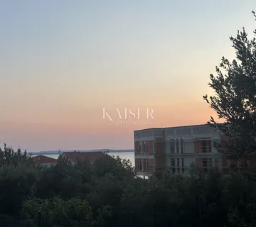 Zadar, Diklo - Građevisnko zemljište 90 m od plaže, pogled na more - cover