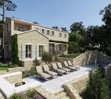 Istra - Novigrad, predivna autentična kamena vila pogled more