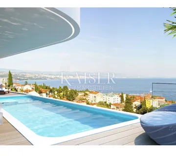 Opatija - stan 158 m2, terasa,  pogled na more - cover